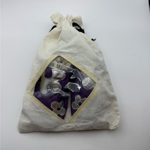 Boumy Flower Power Shoes with soft sole for Babys Infant Purple Leather size L - Picture 13 of 17